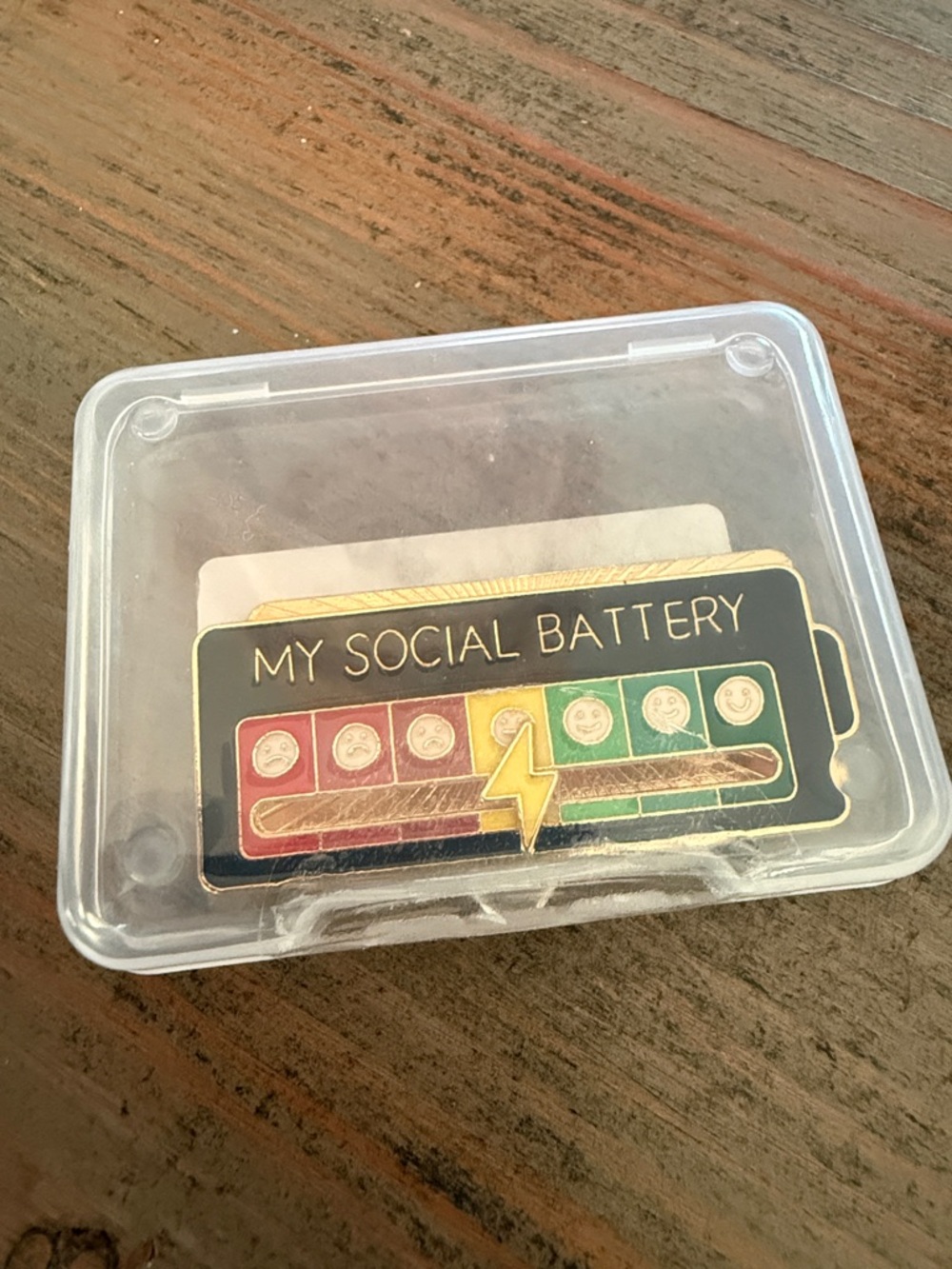 2x My Social Battery Enamel Pin - Brand new unopened